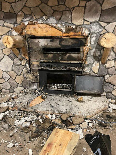 Woodstove Installation Safe installation of a woodstove to replace a  zero-clearance fireplace